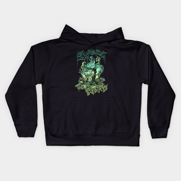 EXPLORE THE WEIRD-color Kids Hoodie by TeamWeird